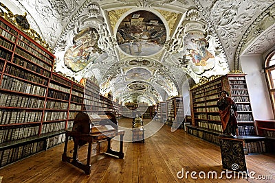 Library of Strahov Monastery Stock Photo