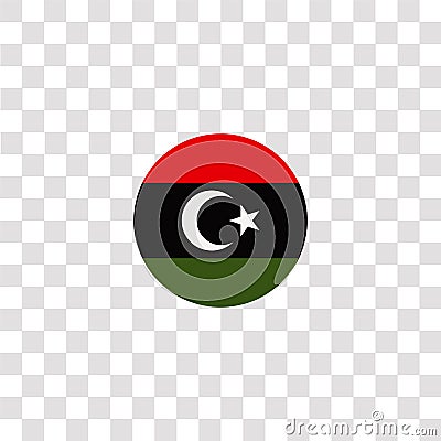 libya icon sign and symbol. libya color icon for website design and mobile app development. Simple Element from countrys flags Vector Illustration