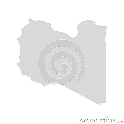 Libya vector map grey symbol. Libia country illustration Vector Illustration