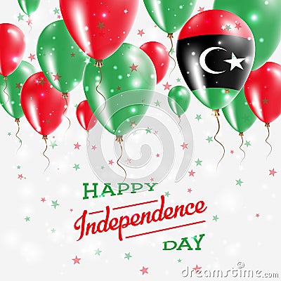 Libya Vector Patriotic Poster. Independence Day. Vector Illustration