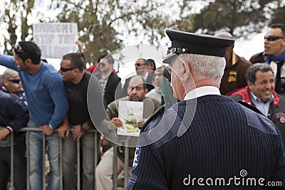 Libyan Embassy Protest Editorial Stock Photo