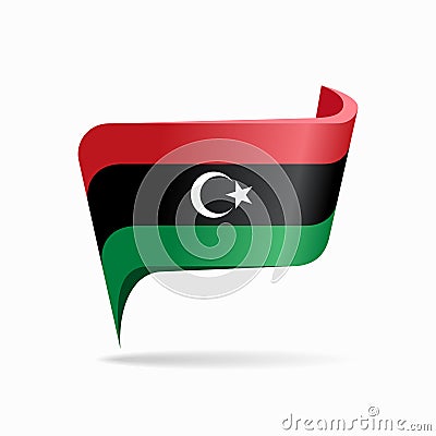 Libyan flag map pointer layout. Vector illustration. Vector Illustration