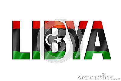 Libyan flag text font Stock Photo