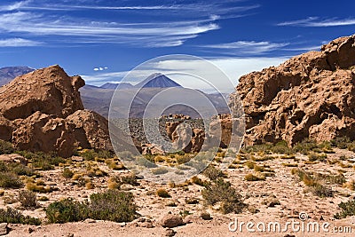 Licancabur Volcano - Atacama Desert - Chile Stock Photo