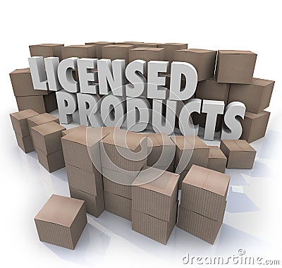 Licensed Products Official Authorized Merchandise Stock Photo