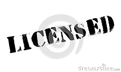 Licensed rubber stamp Stock Photo