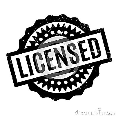 Licensed rubber stamp Stock Photo