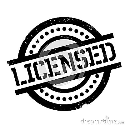 Licensed rubber stamp Stock Photo