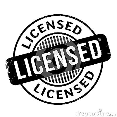 Licensed rubber stamp Stock Photo