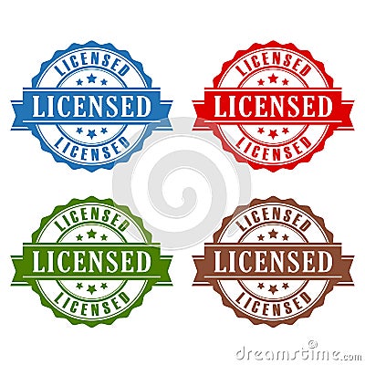 Licensed rubber stamp Vector Illustration