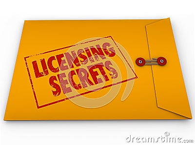Licensing Secrets Yellow Envelope Help Advice Stock Photo