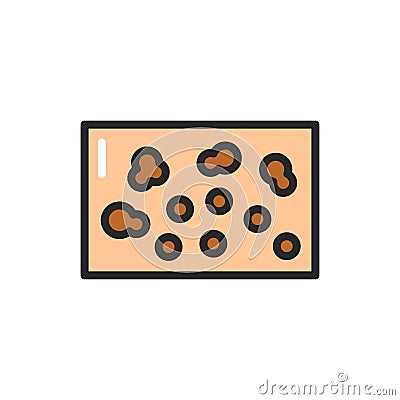 Lichen planus disease color line icon. Isolated vector element Stock Photo