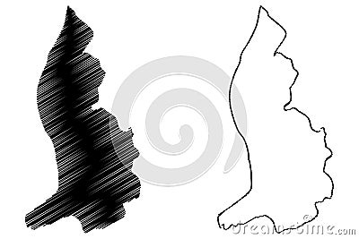 Lichtenstein map vector Vector Illustration