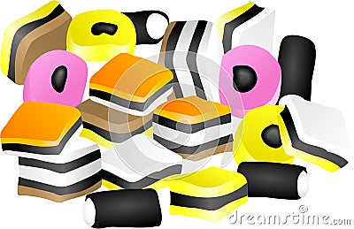 Licorice Allsorts Stock Photo