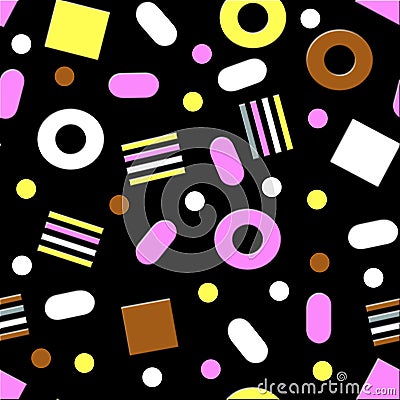 Licorice Candy Seamless Pattern Stock Photo