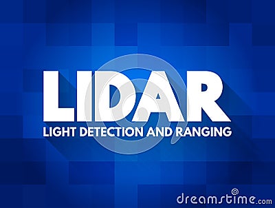 LiDAR - light detection and ranging acronym, abbreviation concept background Stock Photo