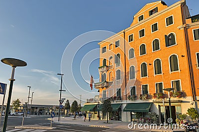 Lido Riviera Santa Maria Elisabetta, Italy. Editorial Stock Photo