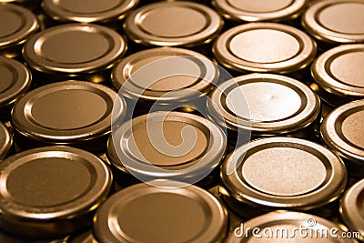 Lids for jars Stock Photo