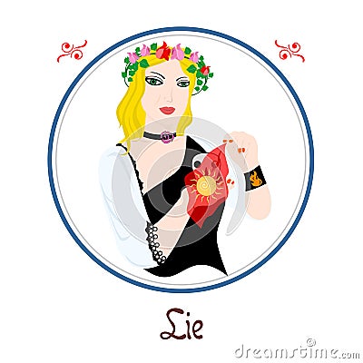 The lie sin Vector Illustration