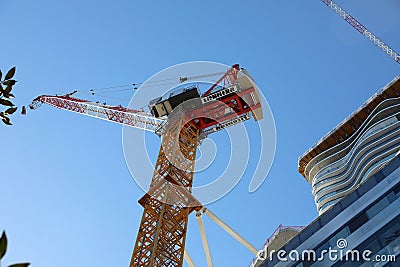 Liebherr Crane Towers Monte Carlo Editorial Stock Photo