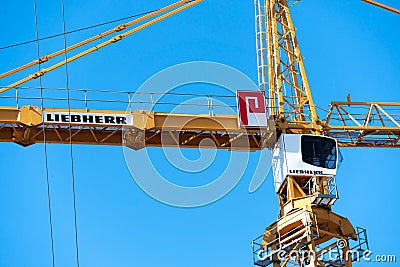 Liebherr mobile crane Editorial Stock Photo