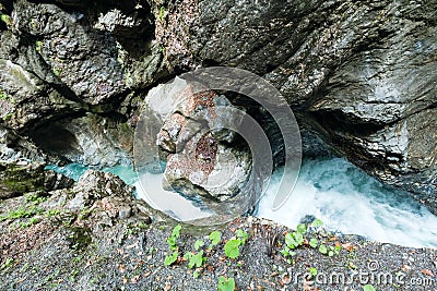 Liechtensteinklamm gorge (Austria) Stock Photo