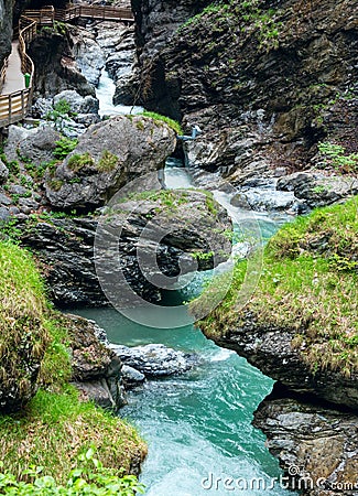 Liechtensteinklamm gorge (Austria) Stock Photo