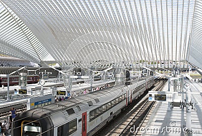 Liege-Guillemins Editorial Stock Photo