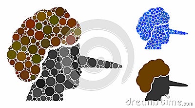 Lier Composition Icon of Round Dots Vector Illustration