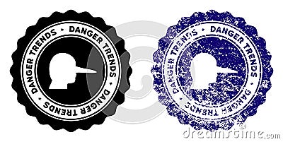 Lier Danger Trends Stamp with Grungy Style Vector Illustration