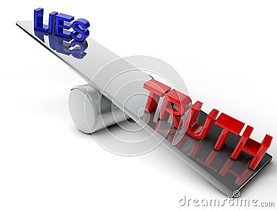 Lies and Truth Stock Photo