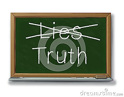 Lies truth trust security isolated reliability Stock Photo