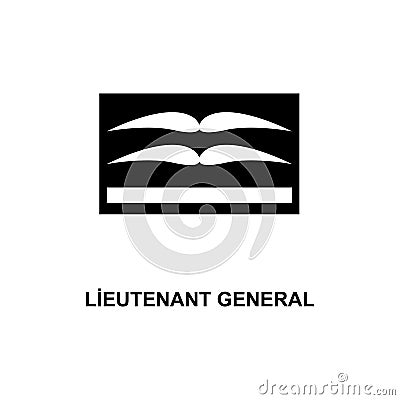 Lieutenant general rank icon. Element of Germany army rank icon Stock Photo