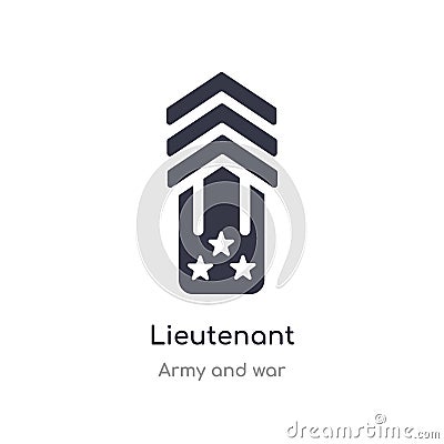 lieutenant icon. isolated lieutenant icon vector illustration from army and war collection. editable sing symbol can be use for Vector Illustration