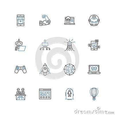 Life ahead line icons collection. Potential, Uncertainty, Opportunity, Tomorrow, Progression, Anticipation, Optimism Vector Illustration