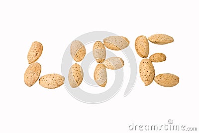 Life from almond seeds Stock Photo