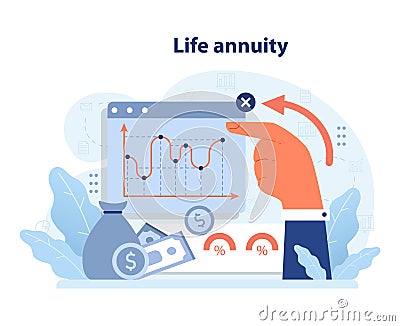 Life annuity concept. Vector Illustration