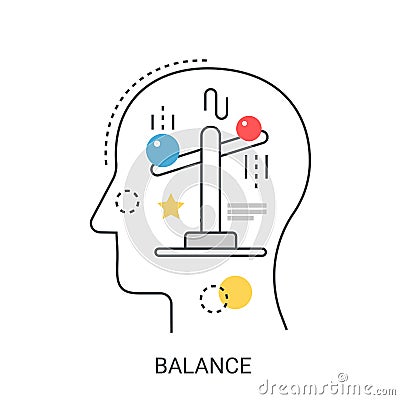 Life balance vector illustration concept. Vector Illustration