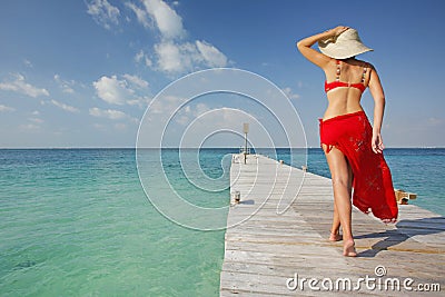 Life is a Beach (Jetty) Stock Photo