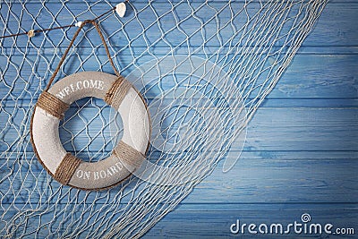 Life buoy decoration Stock Photo