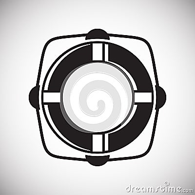 Life buoy icon on background for graphic and web design. Simple vector sign. Internet concept symbol for website button Vector Illustration