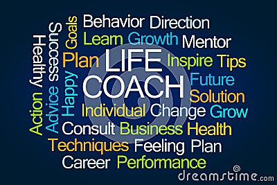 Life Coach Word Cloud Stock Photo