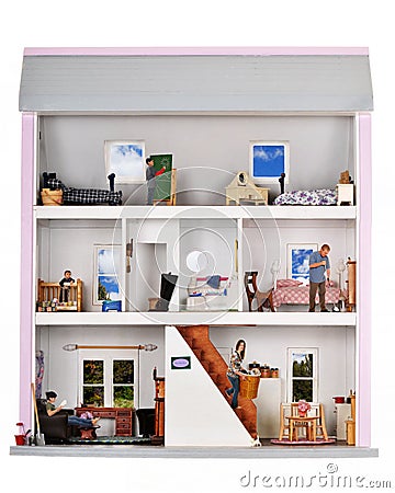 Life in a Doll House Stock Photo