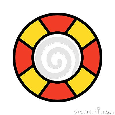 Life donut, life preserver Isolated Vector Icon that can be easily modified or edited Vector Illustration