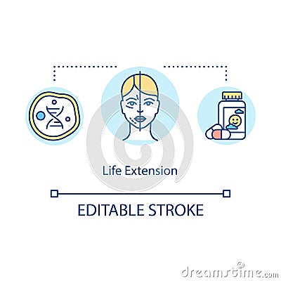 Life extension concept icon Vector Illustration