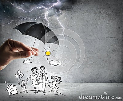 Life and family insurance - safety concept Stock Photo