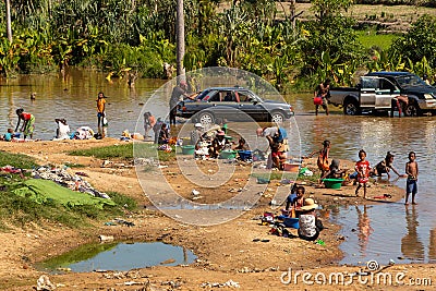 life-giving river in Ilakaka, Madagascar Editorial Stock Photo