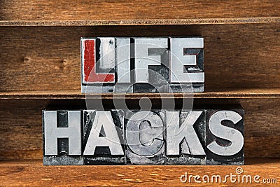 Life hacks tray Stock Photo