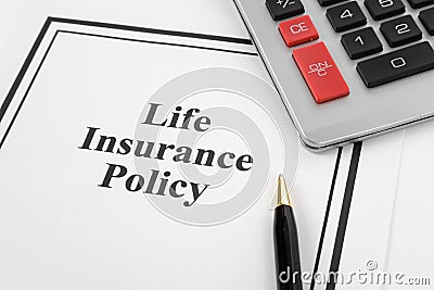 Life Insurance Policy Stock Photo