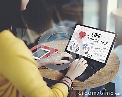 Life Insurance Protection Beneficiary Safeguard Concept Stock Photo